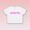 Dámsky crop top - Seňorita -White