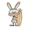 standing bunny clipart