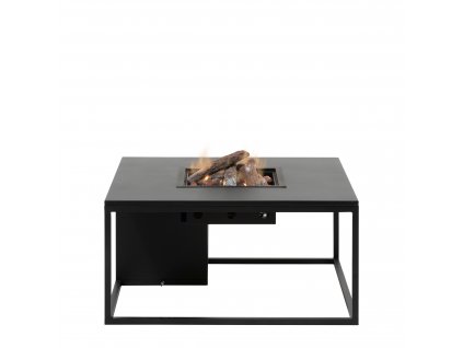 Stůl s plynovým ohništěm Cosiloft 100 černý rám / černá deska