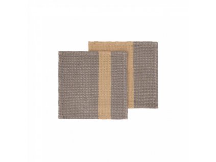 Utěrka 25x25 cm sada 2ks Steel Gray/Tan GANO Blomus