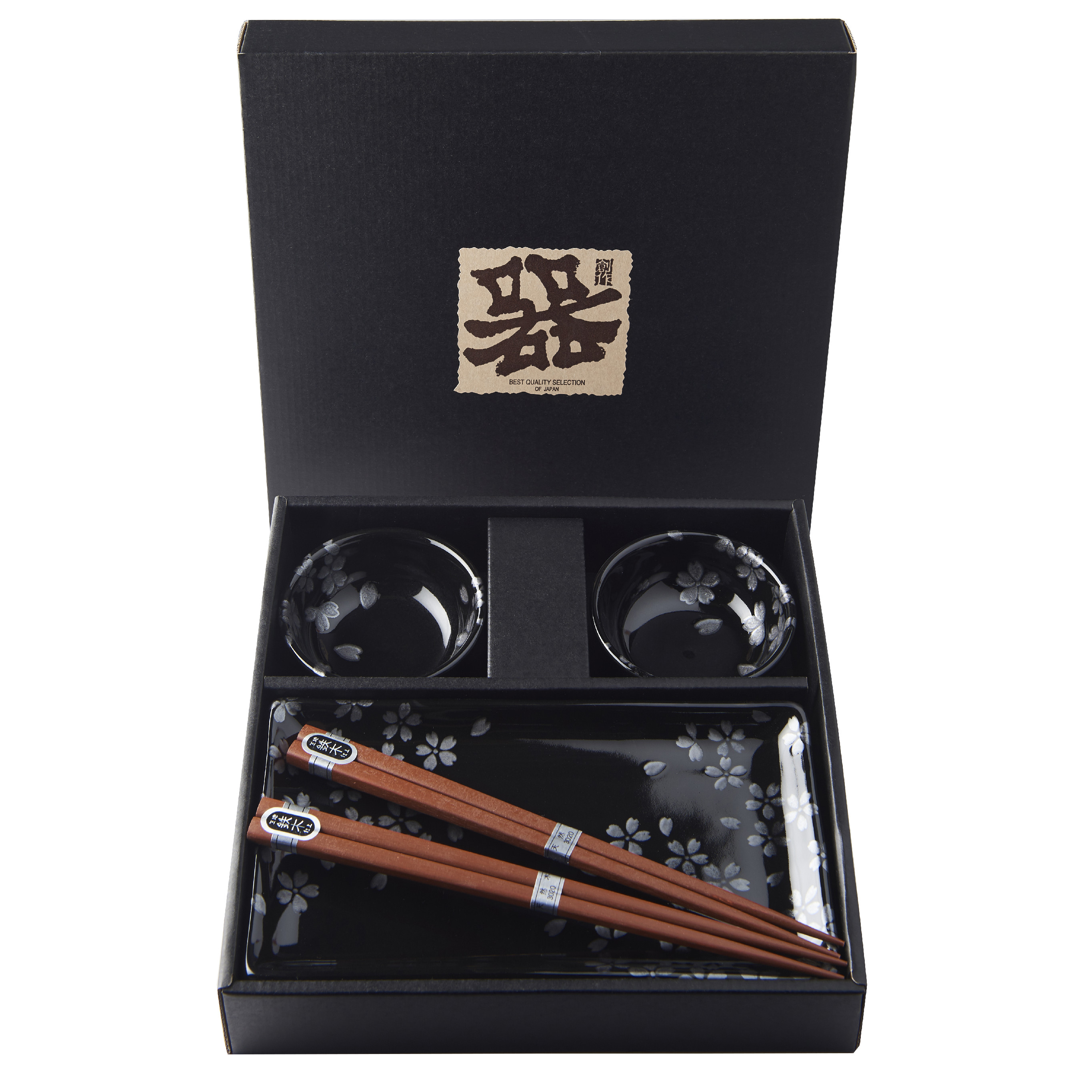 Made in Japan Sushi set Black Sakura 6 ks