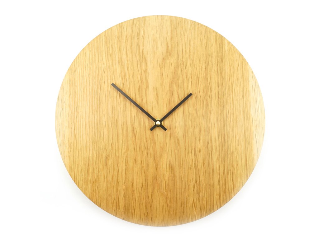 Levně CLAP DESIGN Dřevěné nástěnné hodiny minimal ø 30 cm