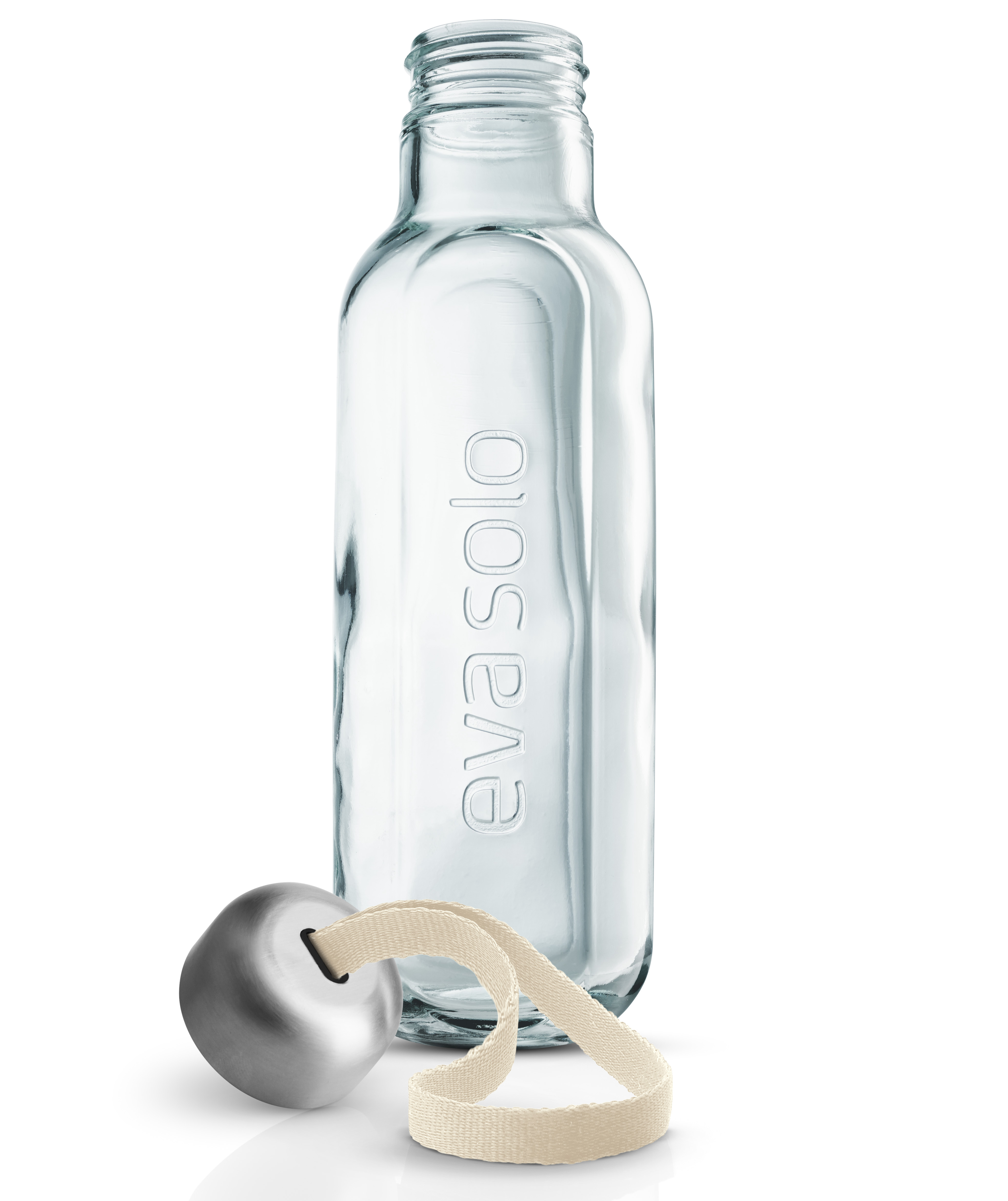 Levně Láhev na pití z recyklovaného skla břízové poutko Eva Solo
