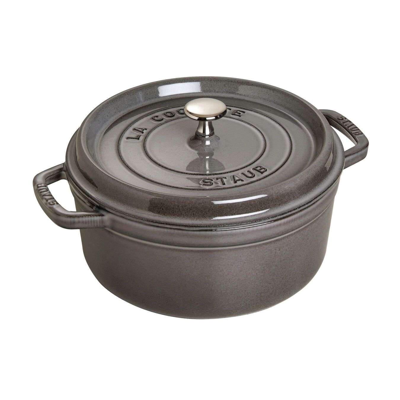 STAUB Cocotte hrnec kulatý 26 cm/5,2l šedý