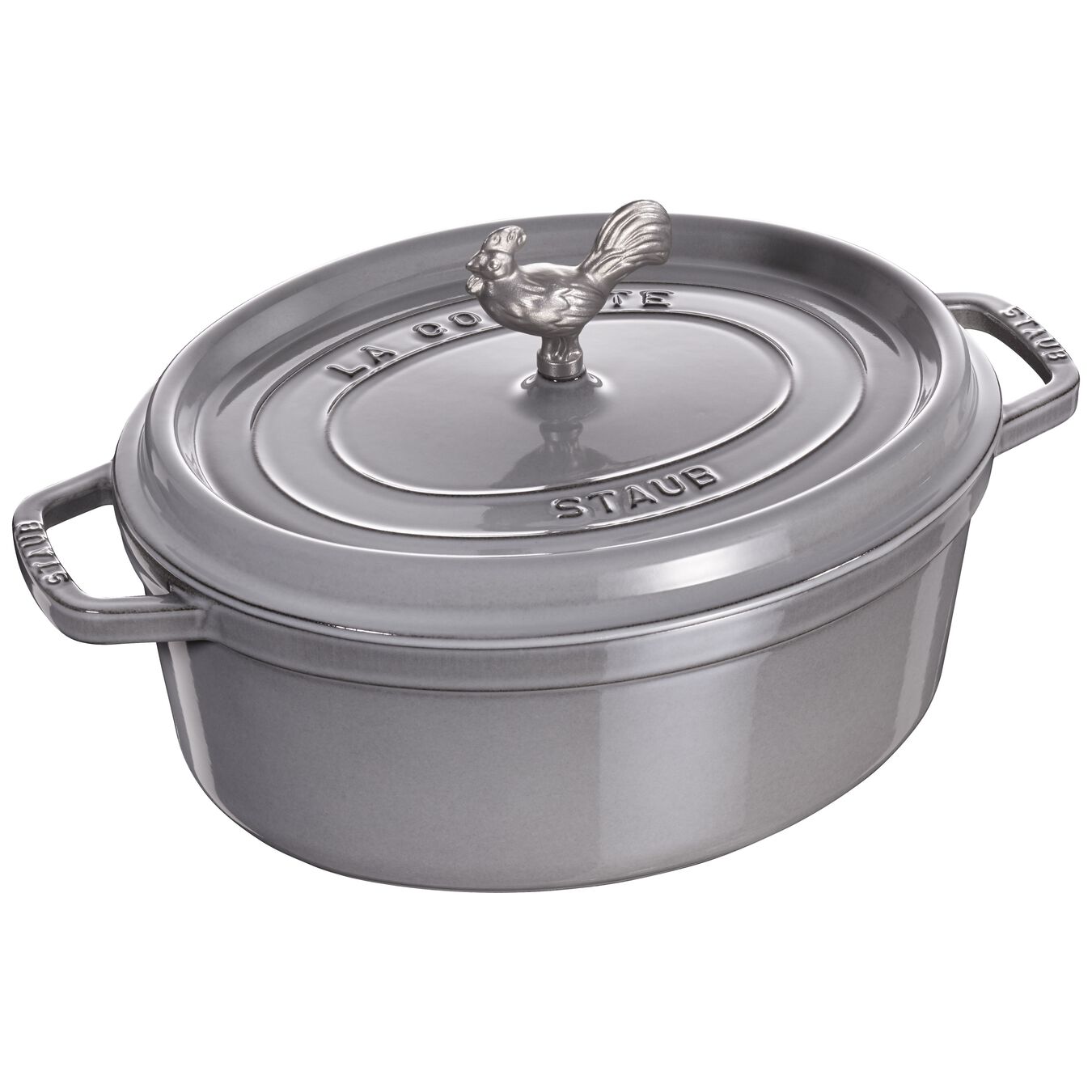 STAUB Cocotte hrnec oválný 31 cm/5,5l šedý