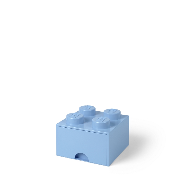 LEGO úložný box 4 s šuplíkem - světle modrá