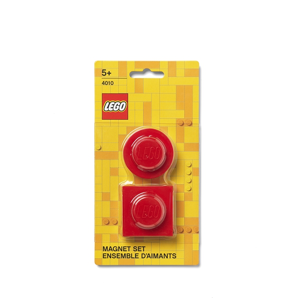 LEGO magnetky, set 2 ks - červená