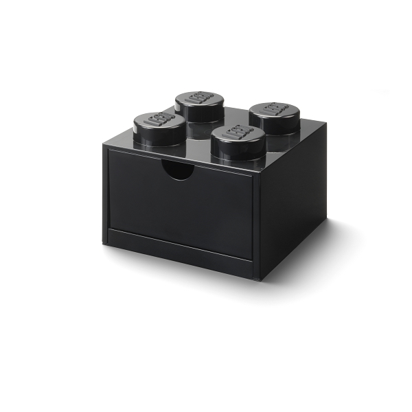 LEGO stolní box 4 se zásuvkou - černá