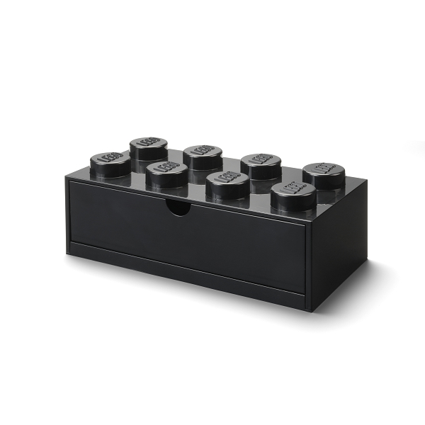 LEGO stolní box 8 se zásuvkou - černá