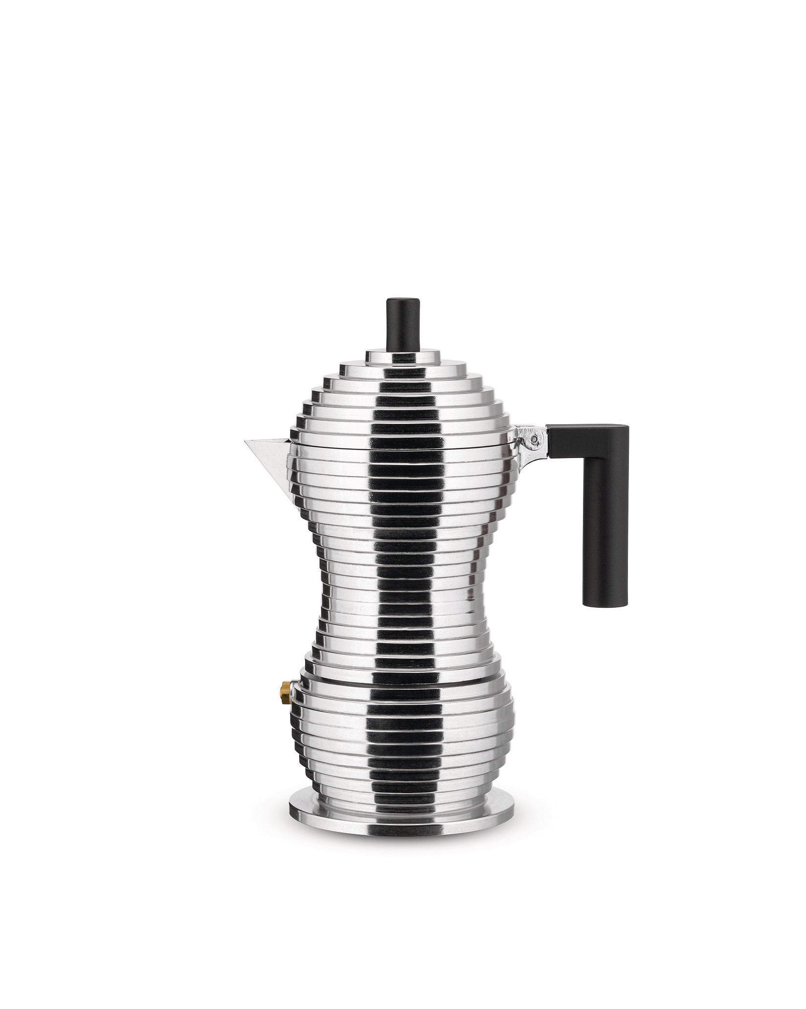 ALESSI Espresso kávovar Pulcina na 3 šálky 150 ml stříbrná, černá rukojeť