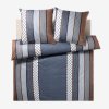 Povlečení mako satén pruhované modré cornflower stripes 140x200/70x90