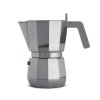 Espresso kávovar v hliníkovém odlitku šedý 6 šálků 300ml