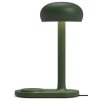 LED lampička Emendo nabíjecí s Qi nabíječkou tmavě zelená