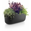 Samozavlažovací keramický květináč černý