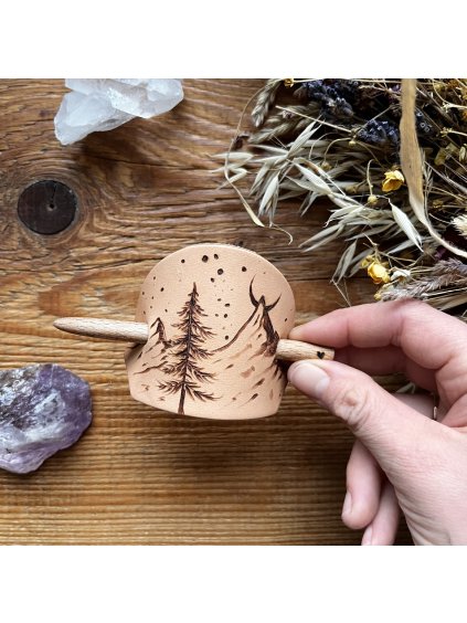 Kožená spona Panorama