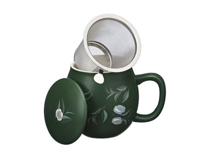La Via Del Té Camilla Matt Forest Green šálka 350 ml