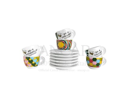 5372 ancap bee happy salek na espresso edex s podsalkem edex 60 ml sada 6 ks 42976