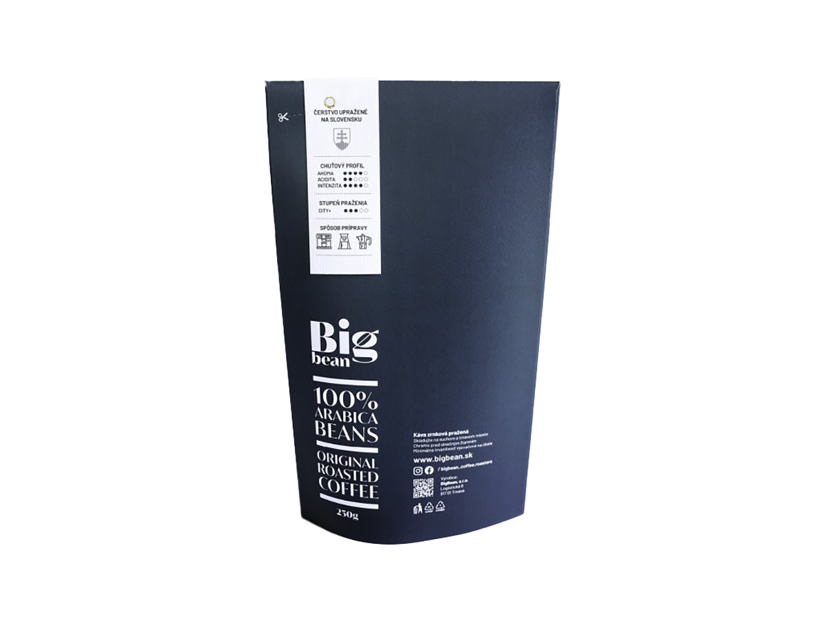 BigBean zrnková káva Ethiopia Guji BIO 100% Arabica 250g