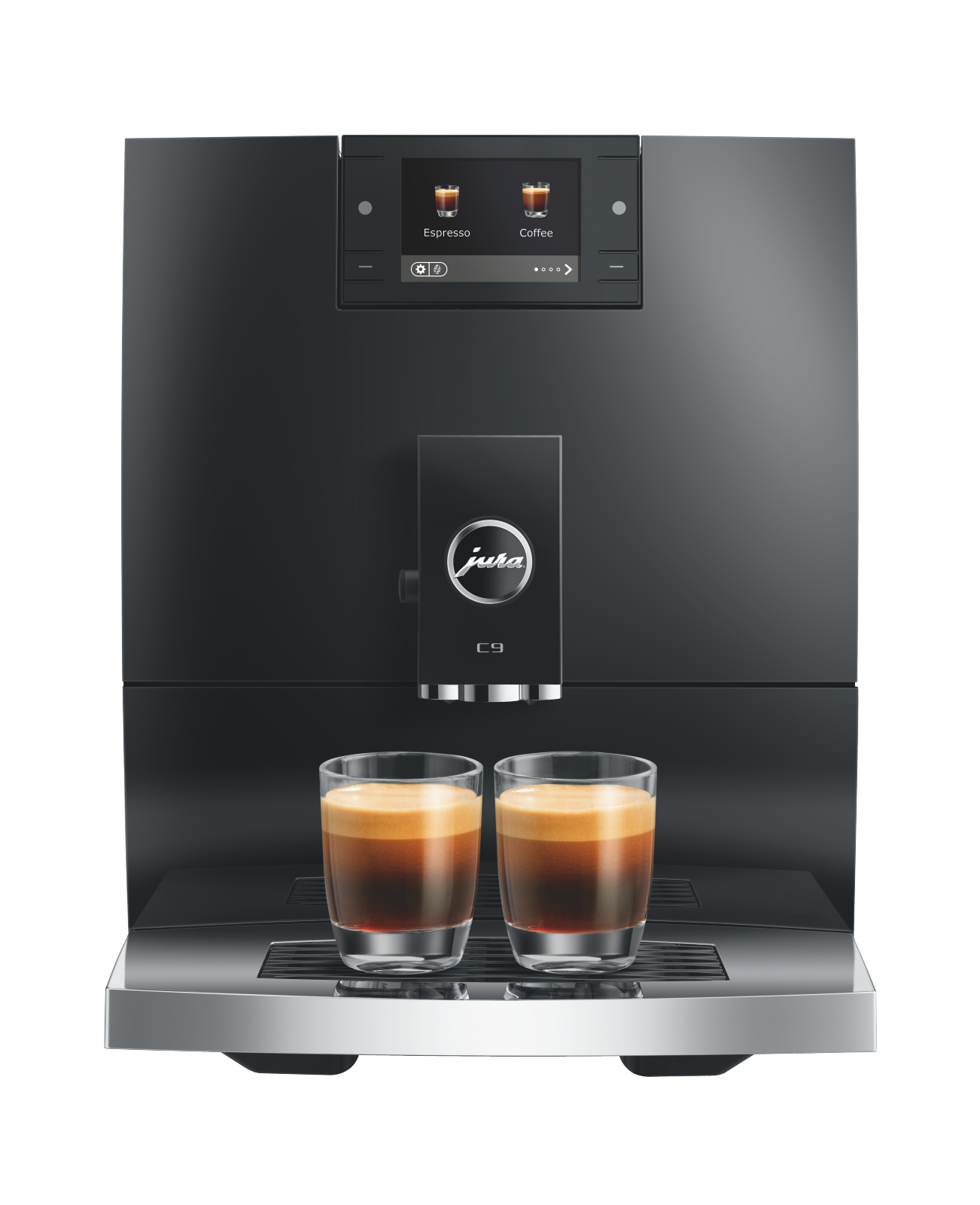JURA C9 Piano Black (EC) mliečne špeciality i Light Brew