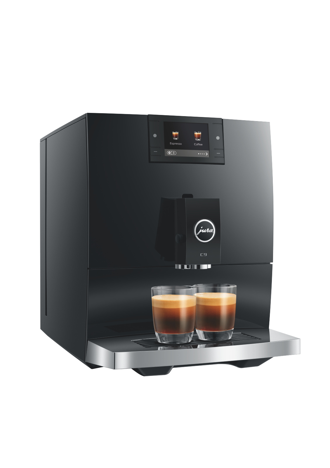 JURA C9 Piano Black (EC) mliečne špeciality i Light Brew