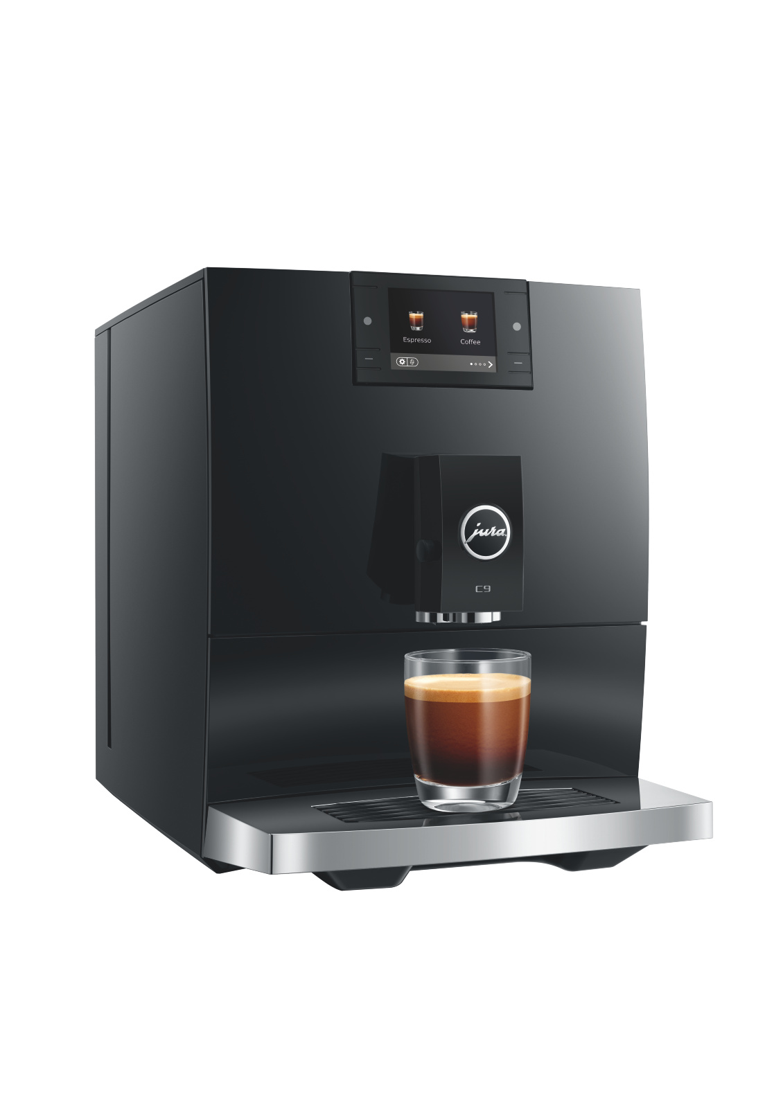 JURA C9 Piano Black (EC) mliečne špeciality i Light Brew