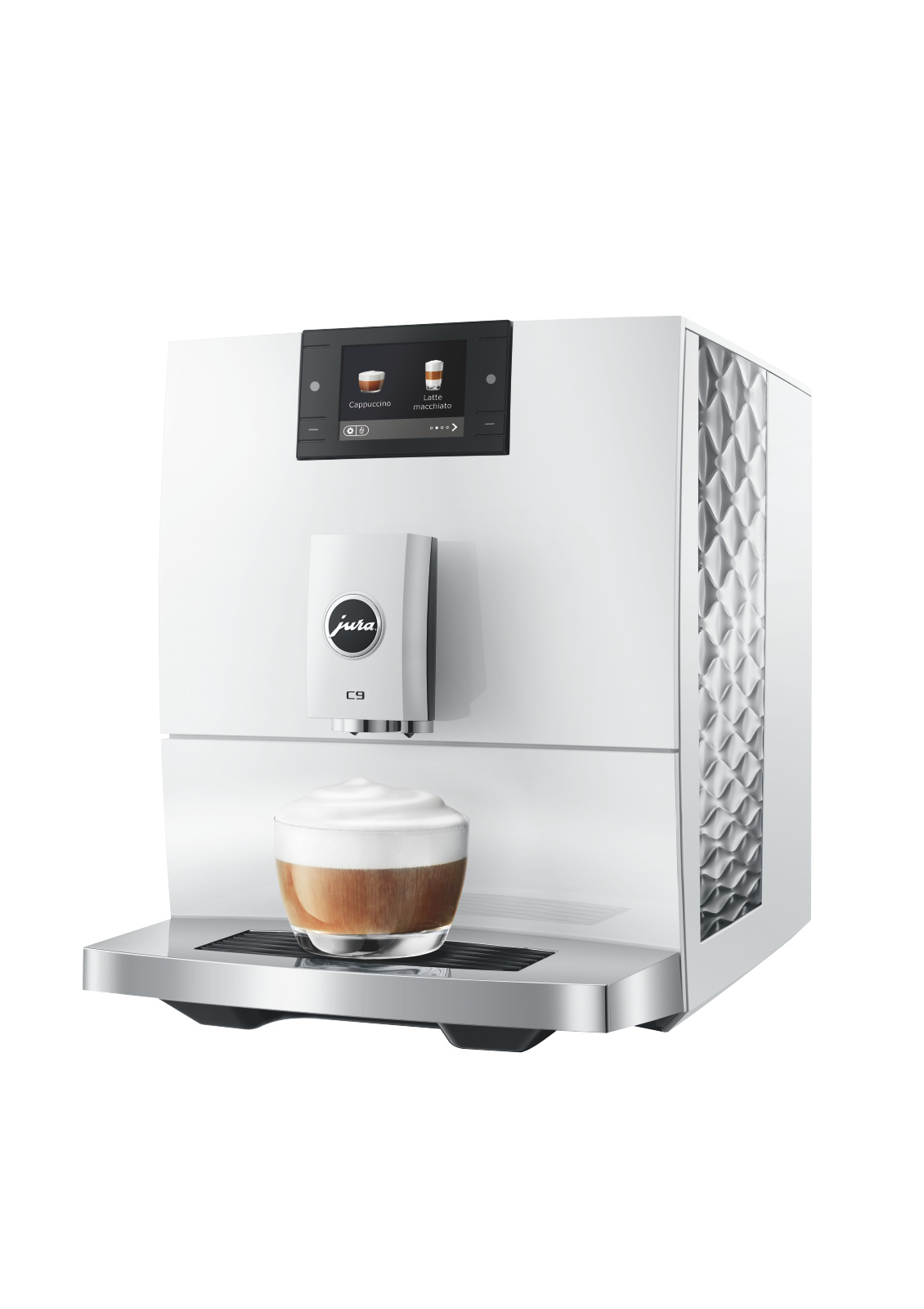 JURA C9 PianoWhite (EC) mliečne špeciality i Light Brew