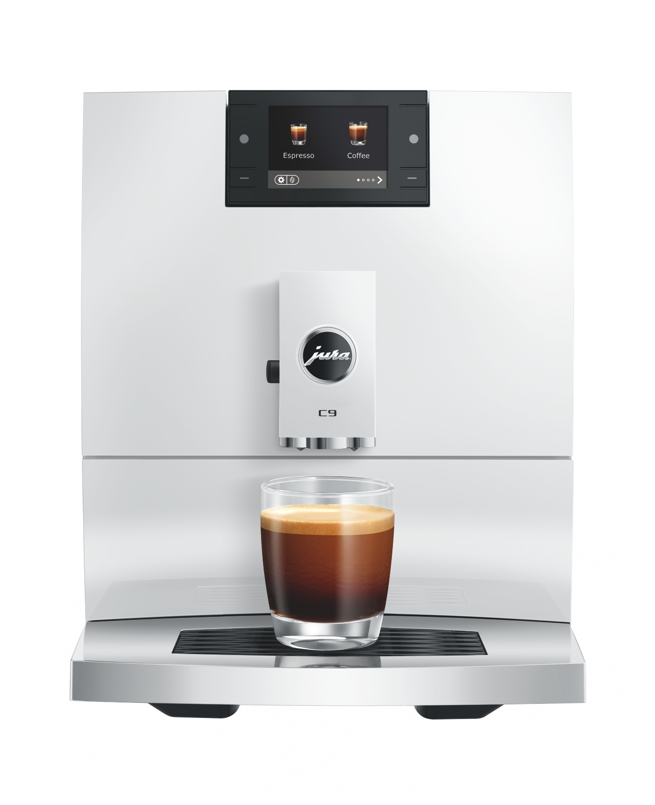 JURA C9 PianoWhite (EC) mliečne špeciality i Light Brew