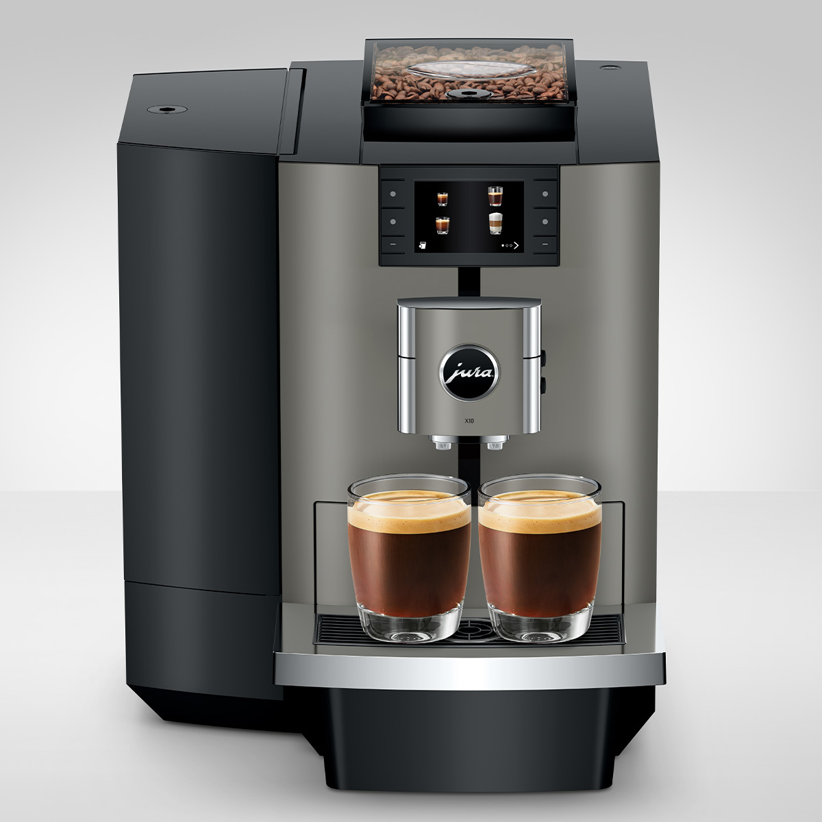 JURA X10c Dark Inox (EA) s pevným pripojením na vodu