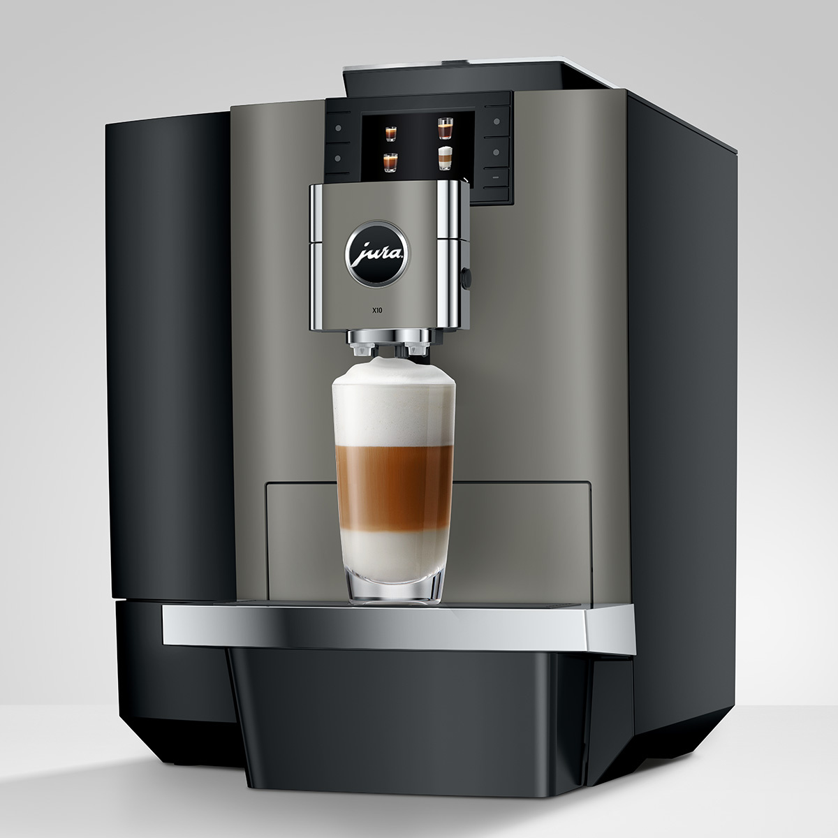 JURA X10c Dark Inox (EA) s pevným pripojením na vodu