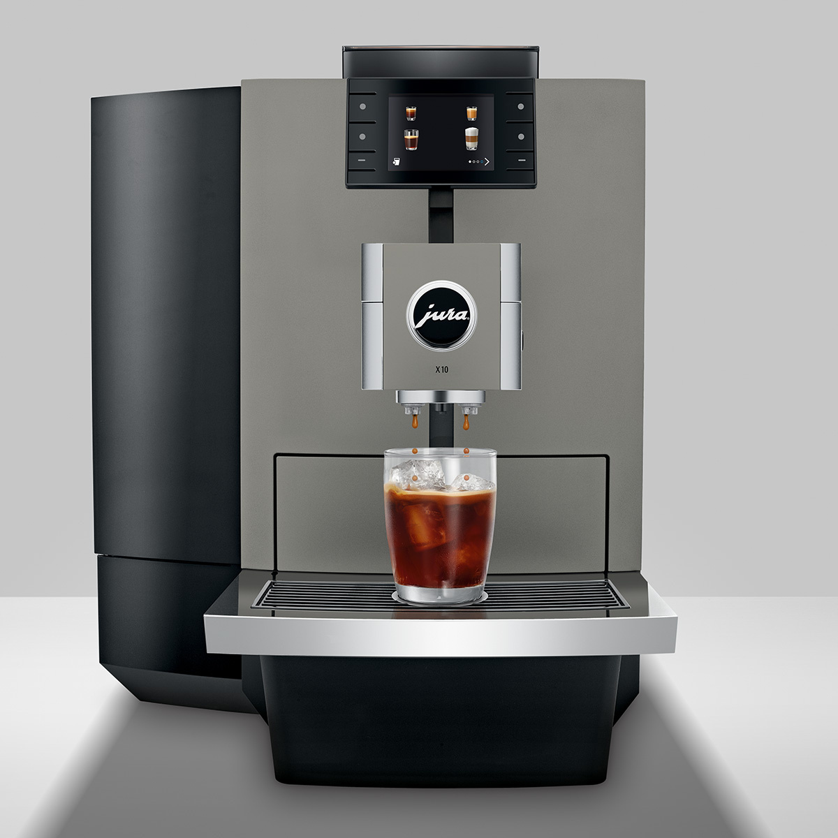 JURA X10c Dark Inox (EA) s pevným pripojením na vodu