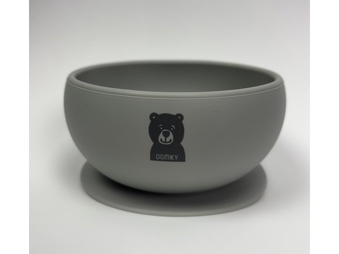 Šedá silkonová miska