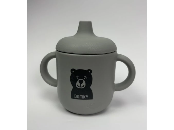 Šedý silikonový hrníček