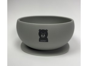 Šedá silkonová miska