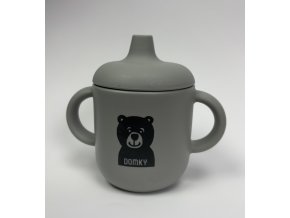 Šedý silikonový hrníček