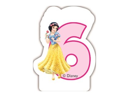 Narozeninová svíčka Princess & Animals 6 years DISNEY