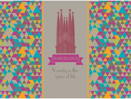 Sada 2 podložek na stůl z korku City Barcelona 39,5 x 29,5 cm AMBITION