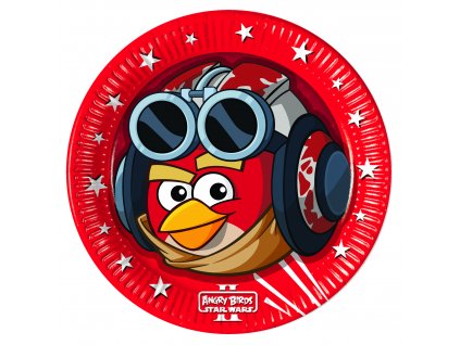 Sada 8 papírových talířů Angry Birds Star Wars 23 cm DISNEY