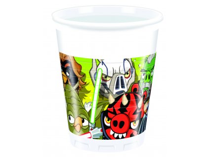 Sada 8 plastových kelímků Angry Birds Star Wars 200 ml DISNEY