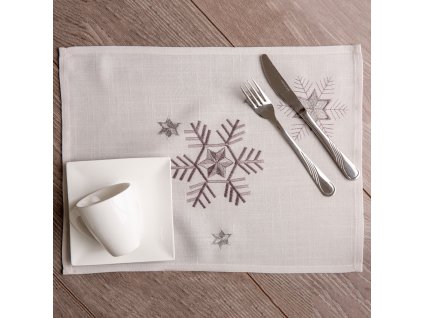 Podložka na stůl z polyesteru Snowflake 30 x 40 cm AMBITION