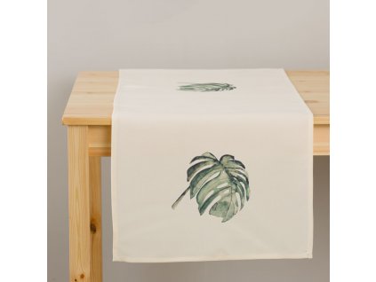 Dekorační běhoun / štola z polyesteru Botanic Monstera 40 x 150 cm AMBITION