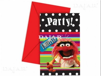 Sada 6 obálek s pozvánkou The Muppet Show Mix vzorů DISNEY