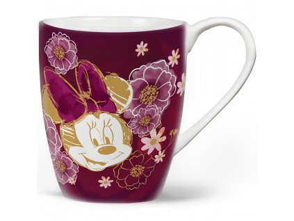Porcelánový hrnek Minnie Flowers Purple 400 ml DISNEY PL NÁPISY