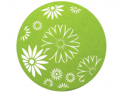 Podložka na stůl z plsti Pretty Flower Green 35 cm AMBITION