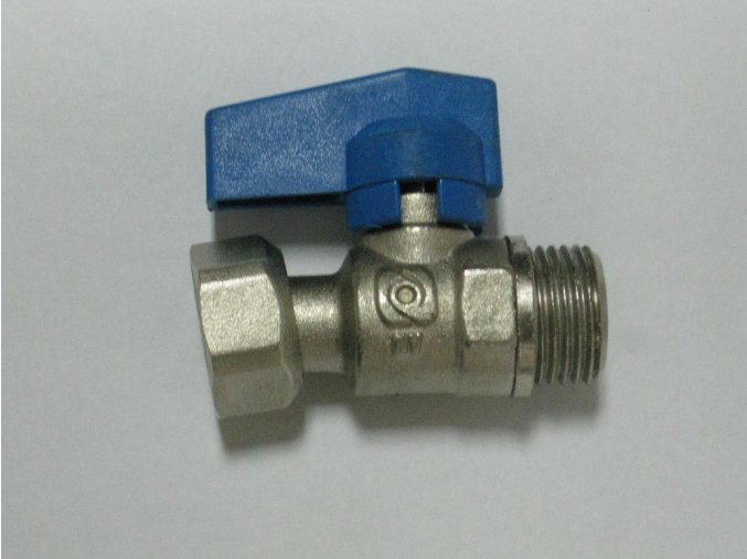 890-0020 Přímý kohout s převlečnou maticí1/2" - modrý