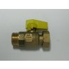 890-0017 Přímý kohout s převlečnou maticí 3/4"- žlutý (plyn)