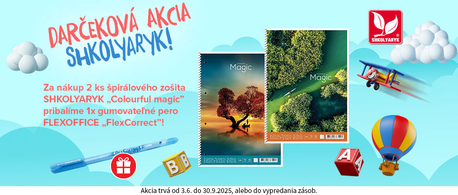 darčeková akcia špirálové zošity Shkolyaryk