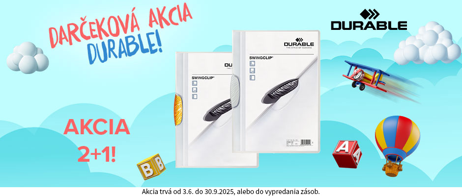 rýchloviazače Durable Swingclip 2+1 grátis