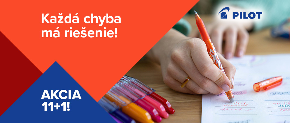 akcia Pilot gumovacie pero 11+1 grátis