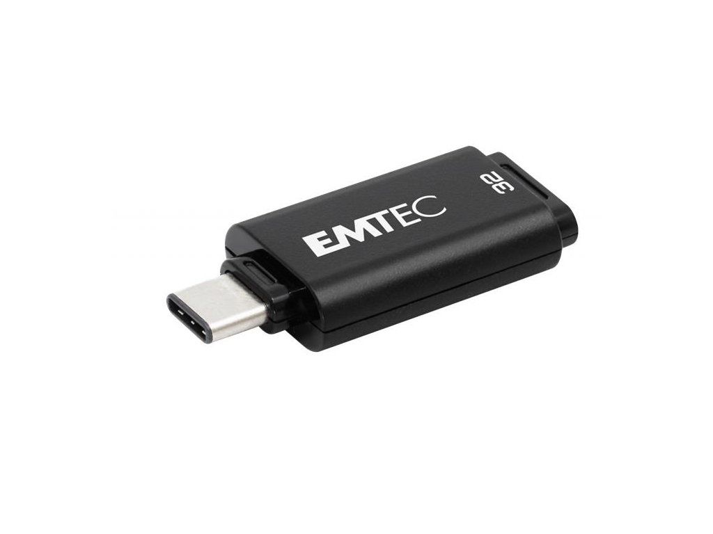 EMTEC D400 Type-C USB kľúč USB-C 3.2 32 GB čierny
