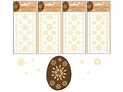samolepky veľkonočné na vajíčka slama